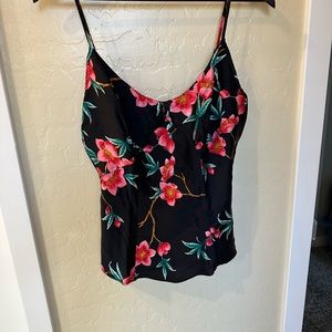Victoria’s Secret Silk Cami Short Set Red Floral